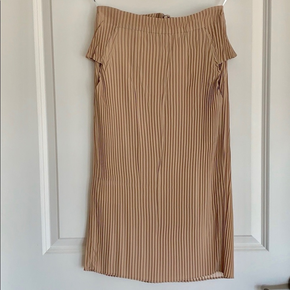 CALVIN KLEIN COLLECTION SILK SKIRT PLISSE PLEATED